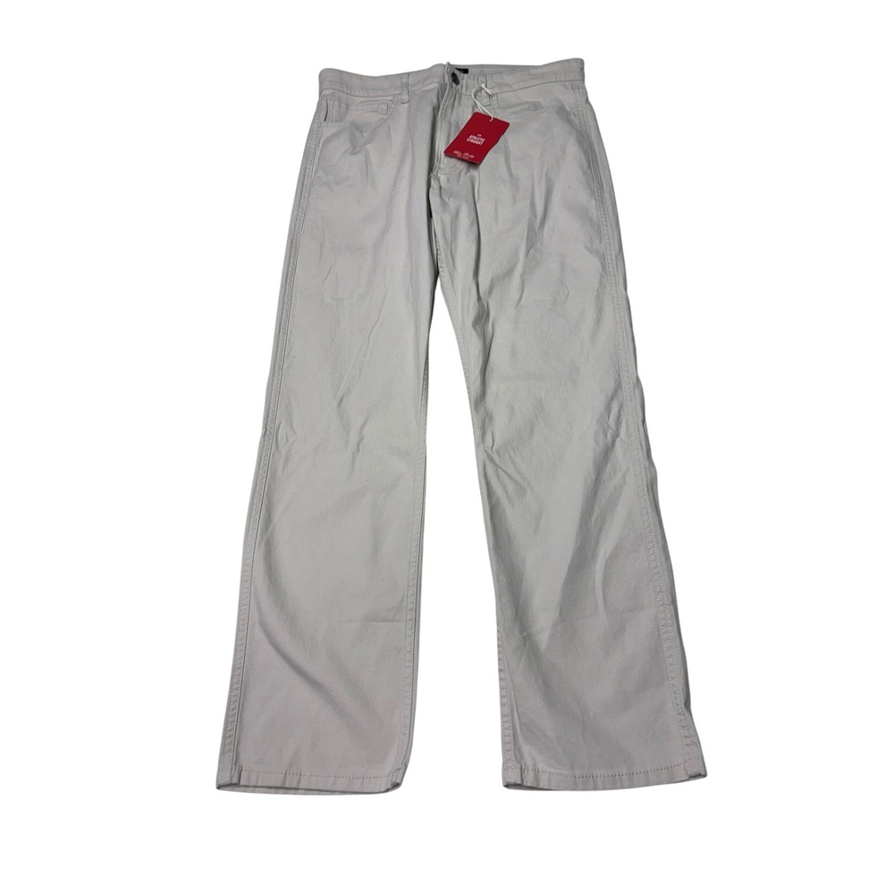 NWT Lucky Brand 410 Athletic Straight Pants Mens 33x30 Gray Canvas 7MP2050 NWT
